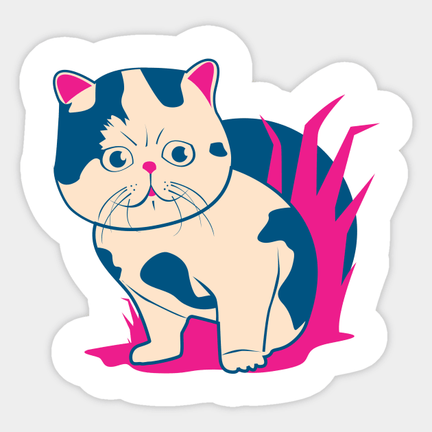 Fat Cat Sticker by angsabiru